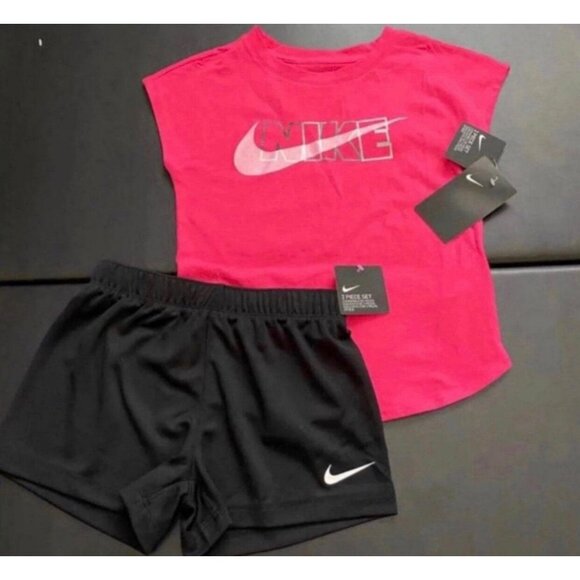 NWT Nike Glitter Athletic Set Girls Size 6x - Picture 1 of 3